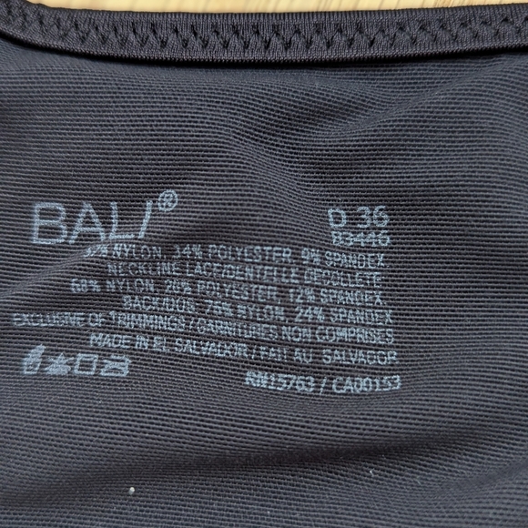 Bali (36D) Black Lace Underwire Bra - Picture 5 of 14